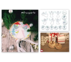 Stickserie - Kleiner Schutzengel mit Anhängern ITH